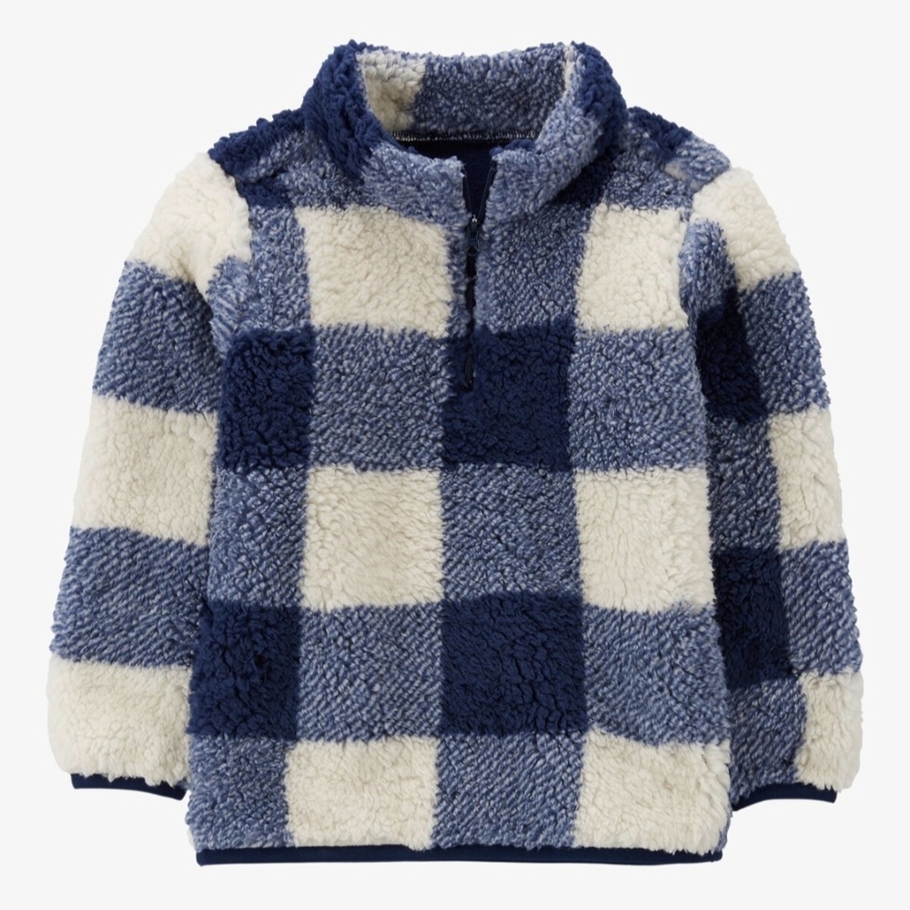 Carter's Blue/White Sherpa Fleece Pullover - NWOT (3T) - Picture 1 of 3